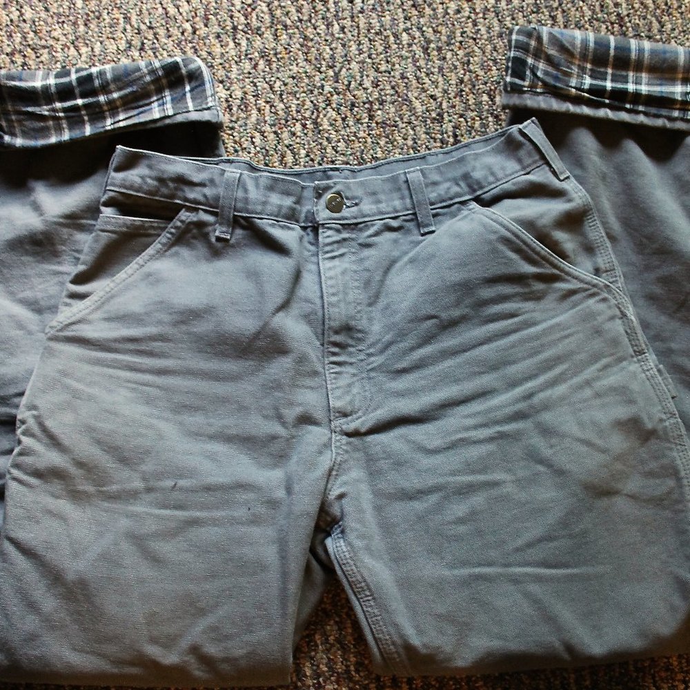 Flannel lined Carhartt's